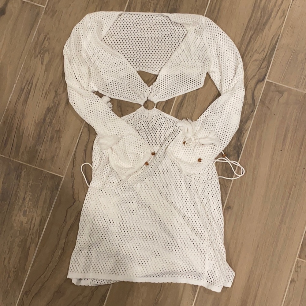 White Mesh Dress